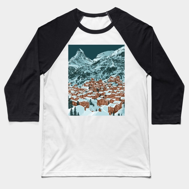 Mountains Baseball T-Shirt by ColorsOfHoney